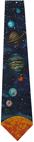 A fantastic astronomy tie for astronomers and stars & space enthusiasts featuring various planets