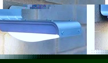 Solar-powered, motion detecting exterior house lightMade from stainless steelTurns on at dusk, light emits a constant glow and illuminates fully when motion is dectectedDetects up to two metres awaySolar panel: 5.5V 70mABattery: AA 800mAh li-ionBulb: