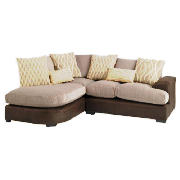 Unbranded Somerton left hand facing corner sofa, chocolate