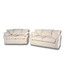Sommersby Natural 2 Piece Suite - 2 sofa