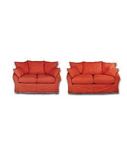 Sommersby Terracotta 2 Piece Suite - 2 sofa