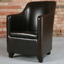 Sontana Club dark brown leather armchair furniture
