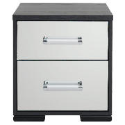 Unbranded Sophia 2 Drawer Bedside Chest Mirrored