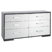 Unbranded Sophia 6 Drawer Wide Chest Mirrored