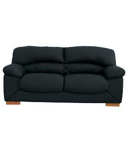 Sophia Large Leather Sofa - Black