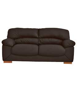 Sophia Large Leather Sofa - Chocolate
