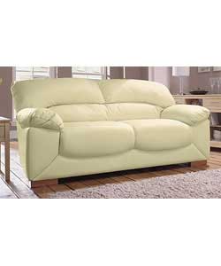 Sophia Large Leather Sofa - Ivory