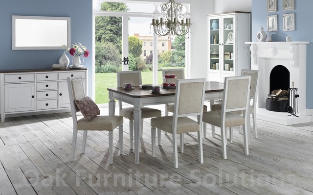 Unbranded Sophia Two Tone 4-6 Extension Dining Table and 4