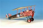 Unbranded Sopwith Camel Red and White: Length 13inhes, Wingspan 19.50, Height 6 - As per Illustration