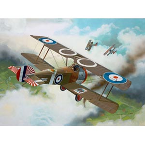 Sopwith F-1 Camel plastic kit from German specialists Revell. This very manoeuvrable British fighter