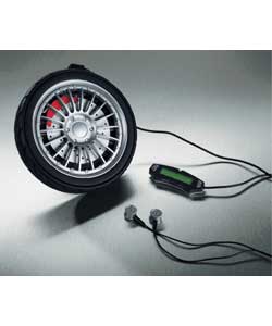 SoundTrakz wheel rim design. MP3/CD-R/RW compatible. 45 second advanced anti-skip.Interchangeable
