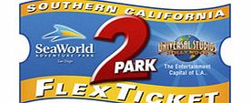 Two great parks, one low price! Your Southern California 2-Park Flexticket gives you admission to both Universal Studios Hollywood and SeaWorld San Diego.