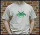 Space Invader T-Shirt(Charcoal/Green - Medium)