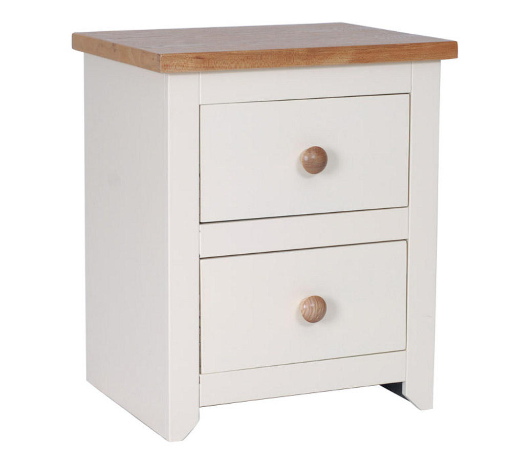 Unbranded Space2 Jamestown cream 2 drawer bedside table
