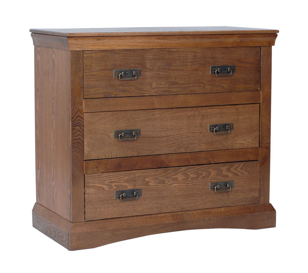 Unbranded Space2 Paris dark oak 3 drawer chest