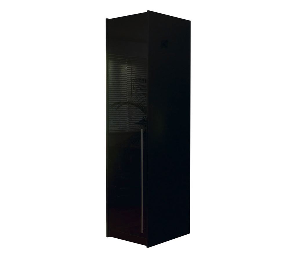Unbranded space2fit Black Gloss Single Wardrobe with