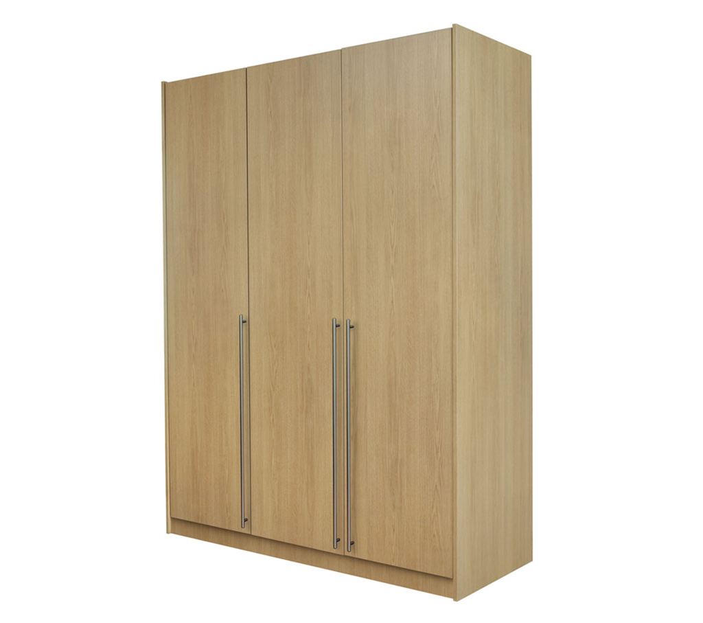 Unbranded space2fit Oak Triple Wardrobe
