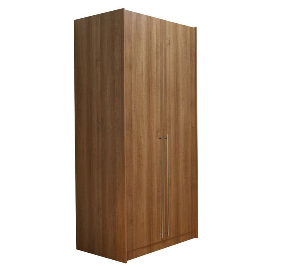 Unbranded space2fit Walnut Double Wardrobe with internal