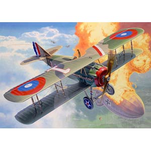 SPAD XIII WW1 Fighter plastic kit from German specialists Revell. The French SPAD XIII introduced in
