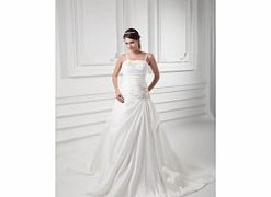 Unbranded Spaghetti Strap Beading Pleat Princess Taffeta