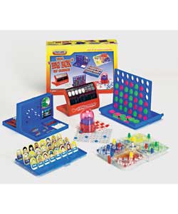 Family games table featuring bingo, line up 4, dont be angry, who is it, sea battle and hangman.For 