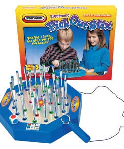 Nerve wracking fun for all the family. Try to remove all your sticks without setting the alarm off.F