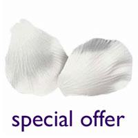 special offer white rose petals