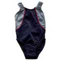 Speedo-style Swimming Costume - Blue/Grey - 10/11