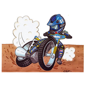 Unbranded Speedway Rider/Richardson - Blue T-shirt