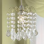 Brass effect frame with clear acrylic droplets. (H)23, (D)19cms