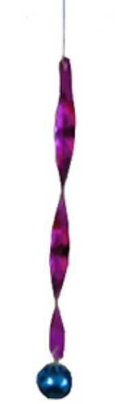 Spiral Decorations With Bells - Pink