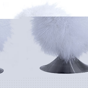 A fun contemporary lamp comprising of a curved met