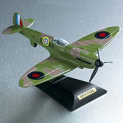 Put this amazingly authentic 1:100 scale die-cast replica of a Spitfire in pride of place. Comes