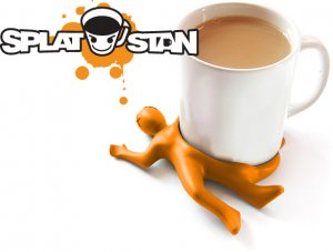 Splat Stan is a Silicone rubber drinks coaster. Stan got splatted protecting your table top form tea