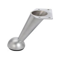 Splayed Furniture Leg Satin Chrome Effect