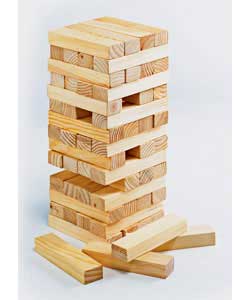 Includes 60 wooden blocks. Planed timber finish.An ideal game for all the family.Size (H)120, W(21),
