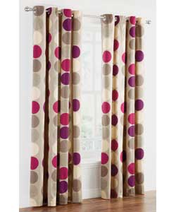Unbranded Spot Blackcurrant Eyelet Curtains - 66 x 90 inches