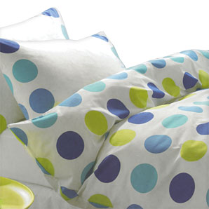 Spot Duvet Set- Single- Blue