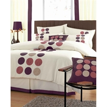 Unbranded Spots Mulberry Quilt Cover Set Double