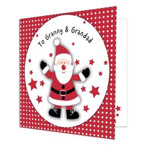 Unbranded Spotty Santa Card