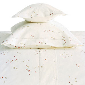Sprig Pillowcase- Ruby/Ivory- Square