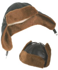 Unbranded Squadron Pilot Hat with Fur Trim