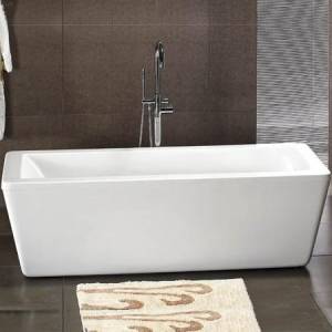 Unbranded Square Flat Top Freestanding Bath