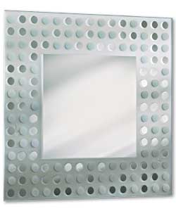 Square Frosted Dots Mirror