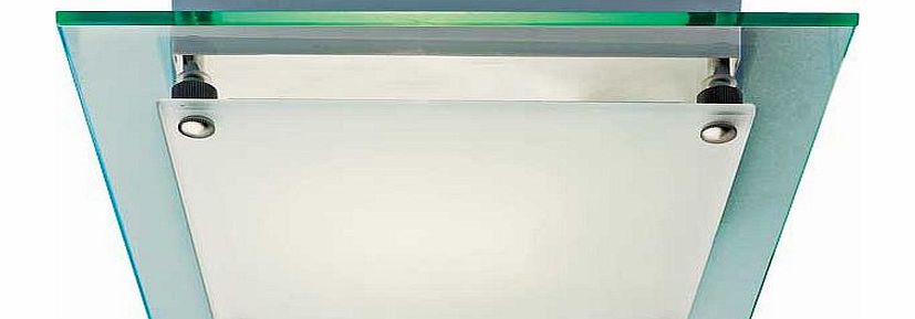 Unbranded Square Glass Flush Fitting - White