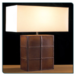 Square Ridged Table Lamp