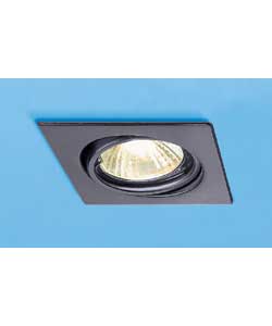 Square Tilt Downlight - Brushed Chrome Finish
