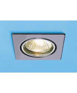 Square Tilt Downlight. - Polished Chrome Finish