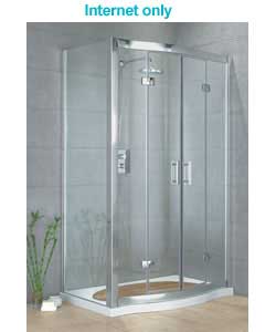 Unbranded Square Walk-in Shower Enclosure and Tray (Left Hand)