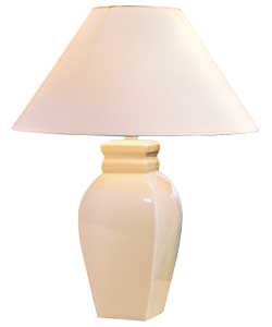 Unbranded Squared Urn Cream Table Lamp